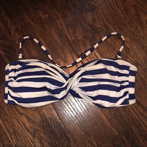 striped bandeau bikini